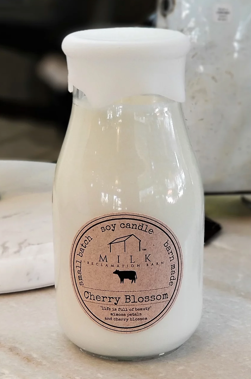 Milk Bottle Candle, Milk Reclamation Barn