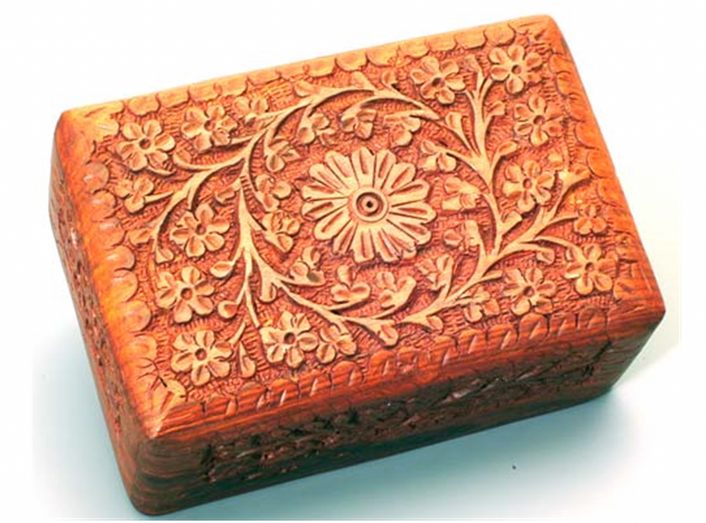 Hand Carved Sheesham Wood Box