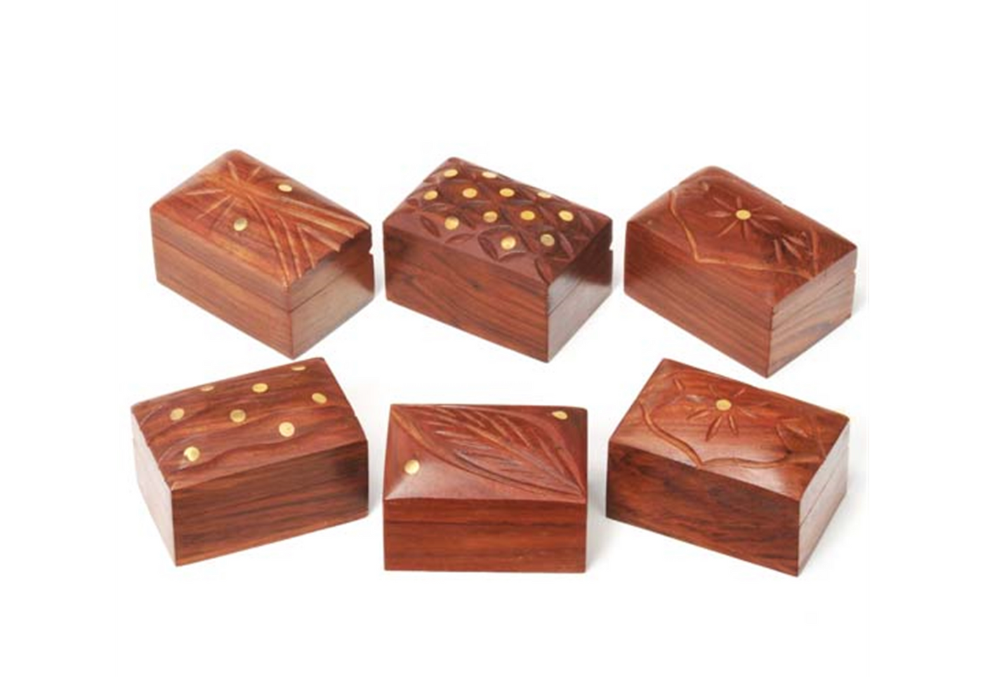 Small Hand Carved Sheesham Wood Box