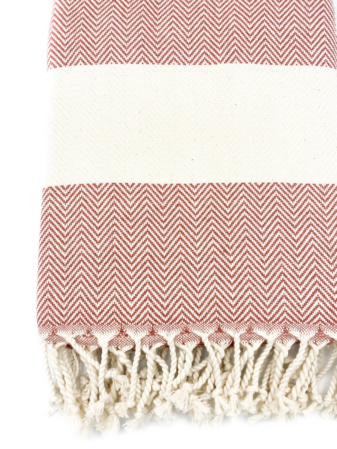 Herringbone Turkish Towel | Peshtemal: Purple
