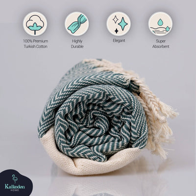 Herringbone Turkish Towel | Peshtemal: Purple