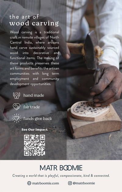 Hima Bindu Noel Ornament - Handcrafted Wood, Fair Trade