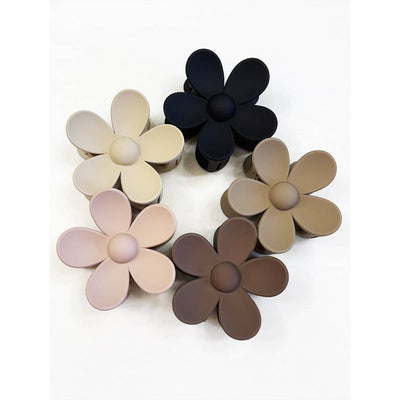 Matte Neutral Color Daisy Hair Clips: MIX COLOR / ONE