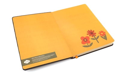 Chunky Flowers Embroidered Journal Notebook