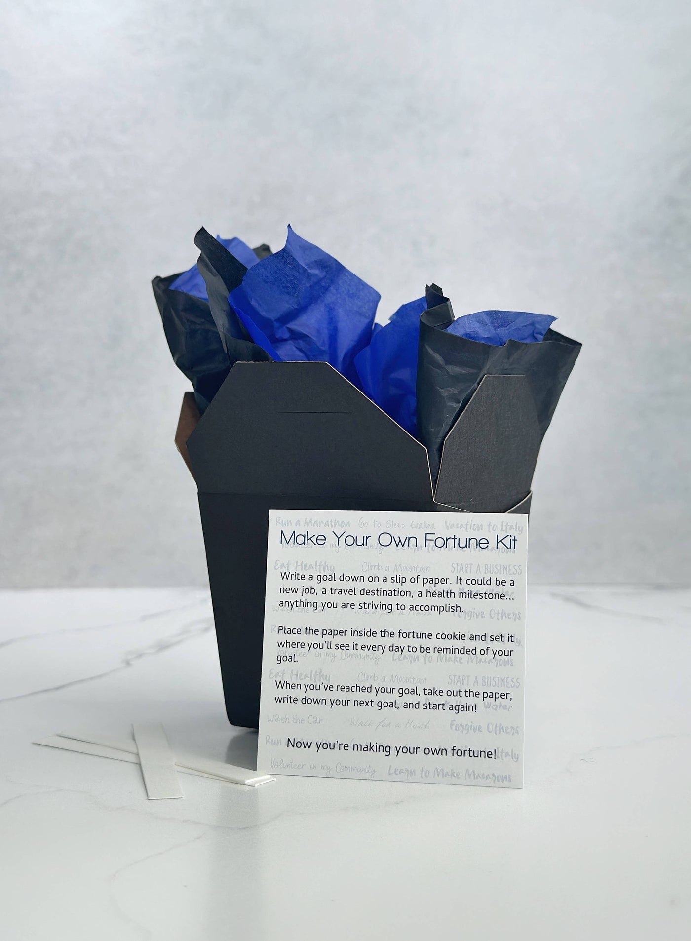 Seafoam Make Your Own Fortune Kit: Takeout Box