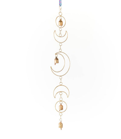 Indukala Large Moon Phase Bell Wind Chime - Home Decor