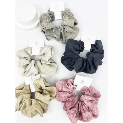Acid Washed Pattern Large Scrunchie: MIX COLOR