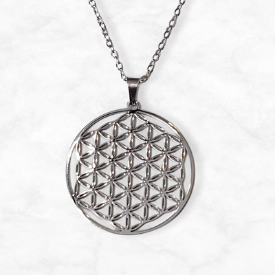 Stainless Steel Flower of Life Necklace