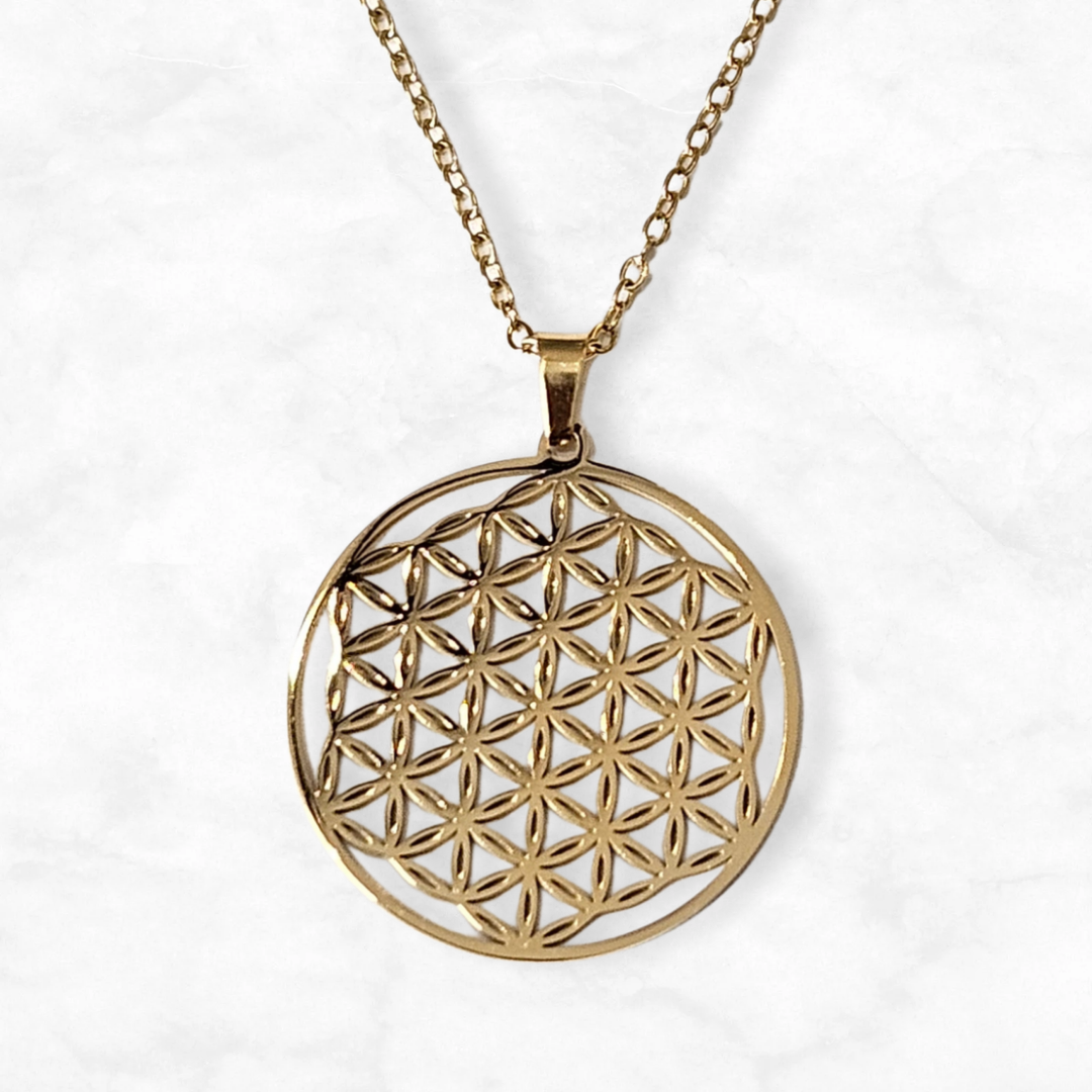 Stainless Steel Flower of Life Necklace