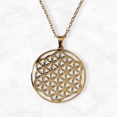 Stainless Steel Flower of Life Necklace