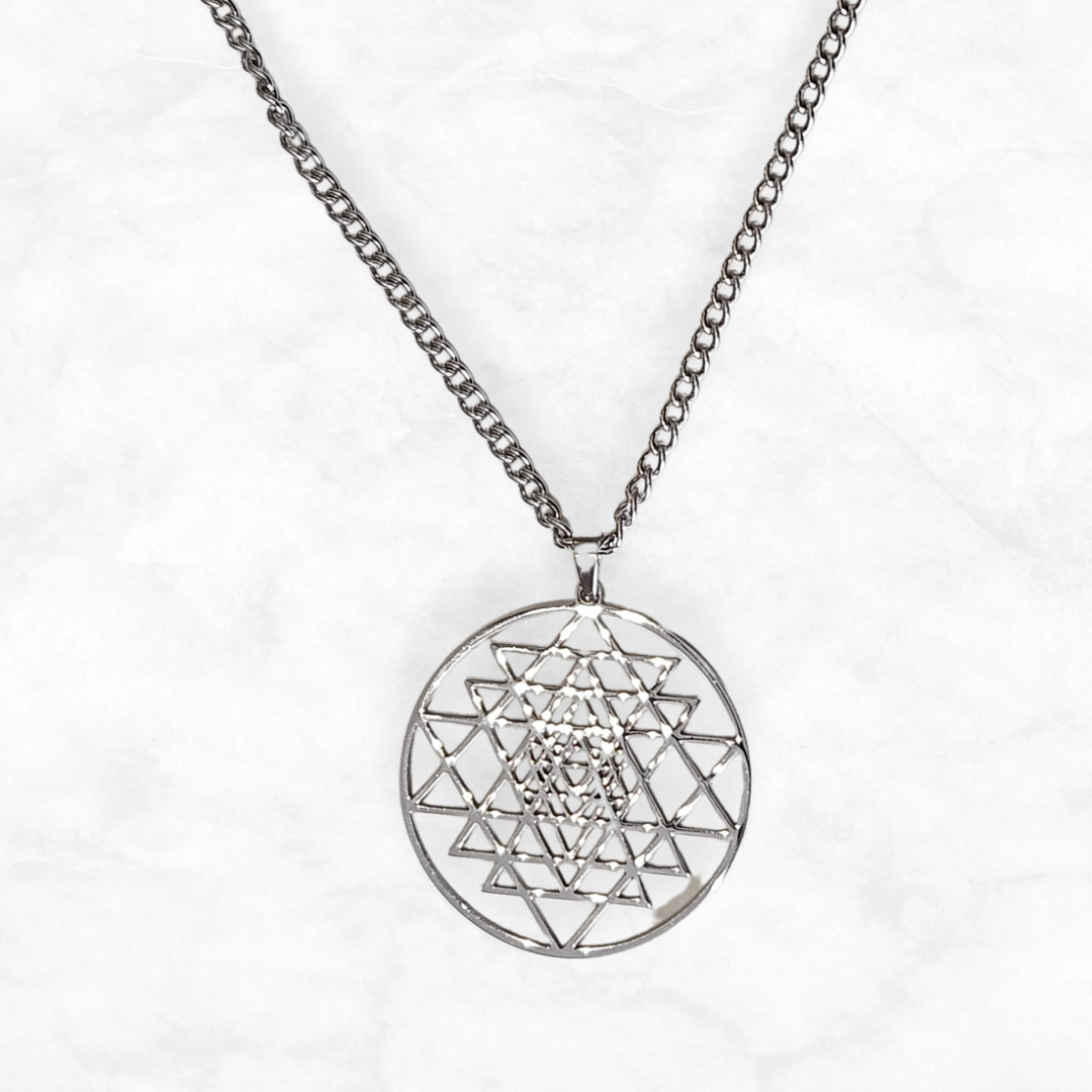 Stainless Steel Sri Yantra Necklace