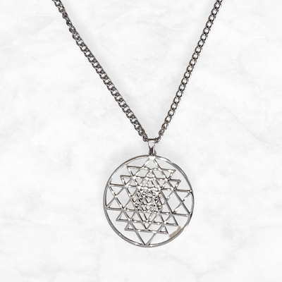 Stainless Steel Sri Yantra Necklace