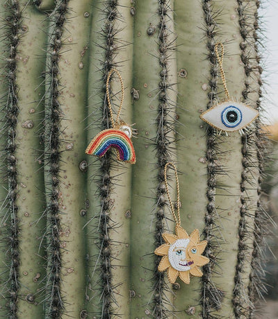Larissa Plush Rainbow Sun Rays Felt Ornament - Embroidered