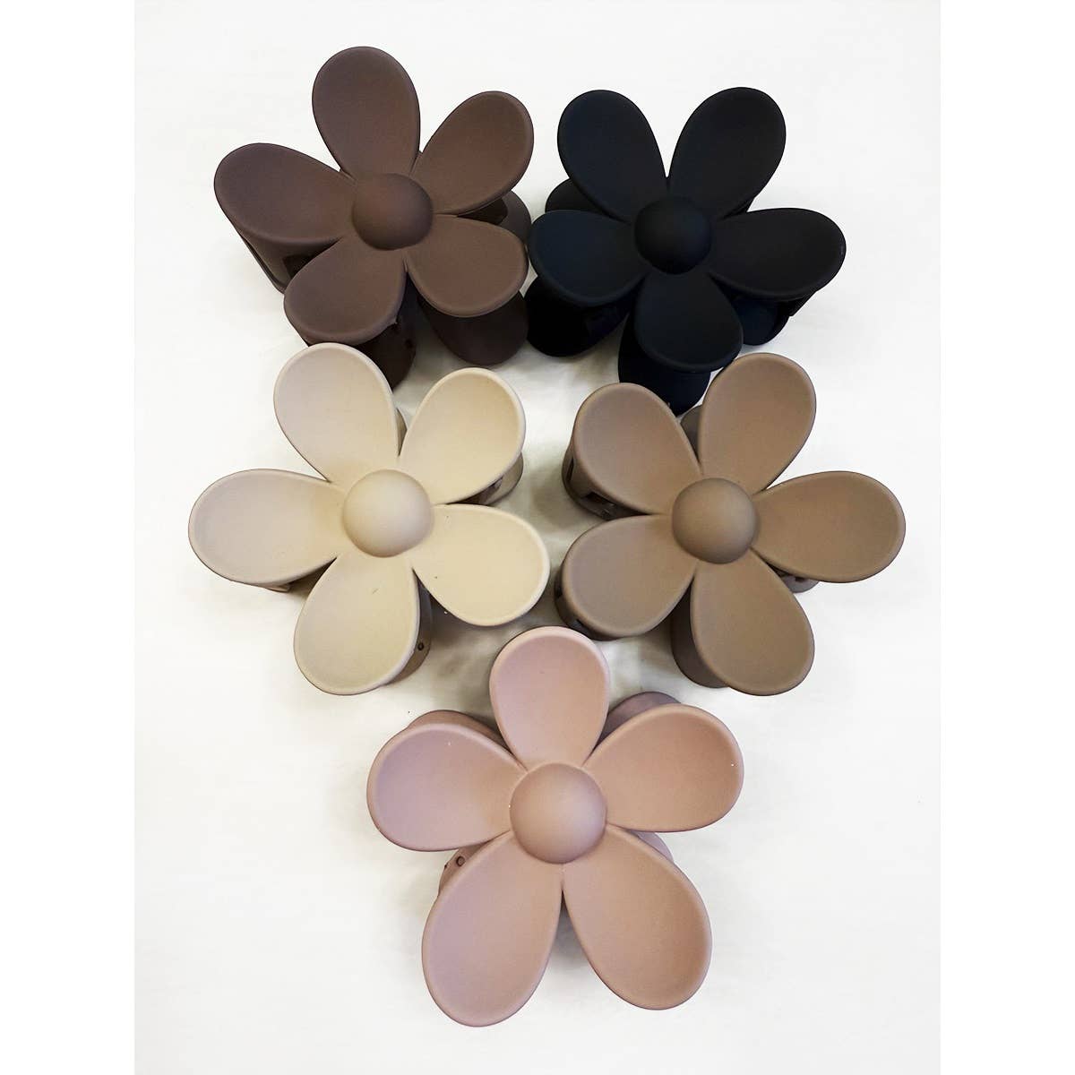 Matte Neutral Color Daisy Hair Clips: MIX COLOR / ONE