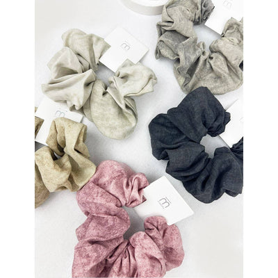Acid Washed Pattern Large Scrunchie: MIX COLOR