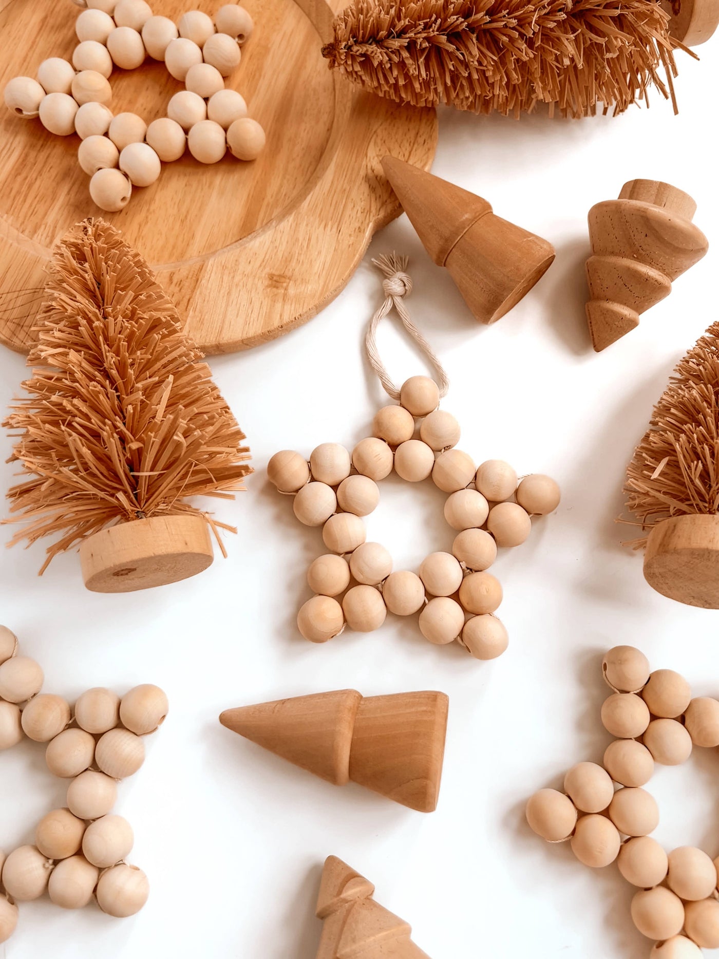 Macrame Ornament | Wooden Star Christmas Tree Decor