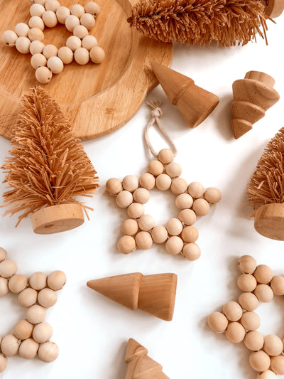 Macrame Ornament | Wooden Star Christmas Tree Decor