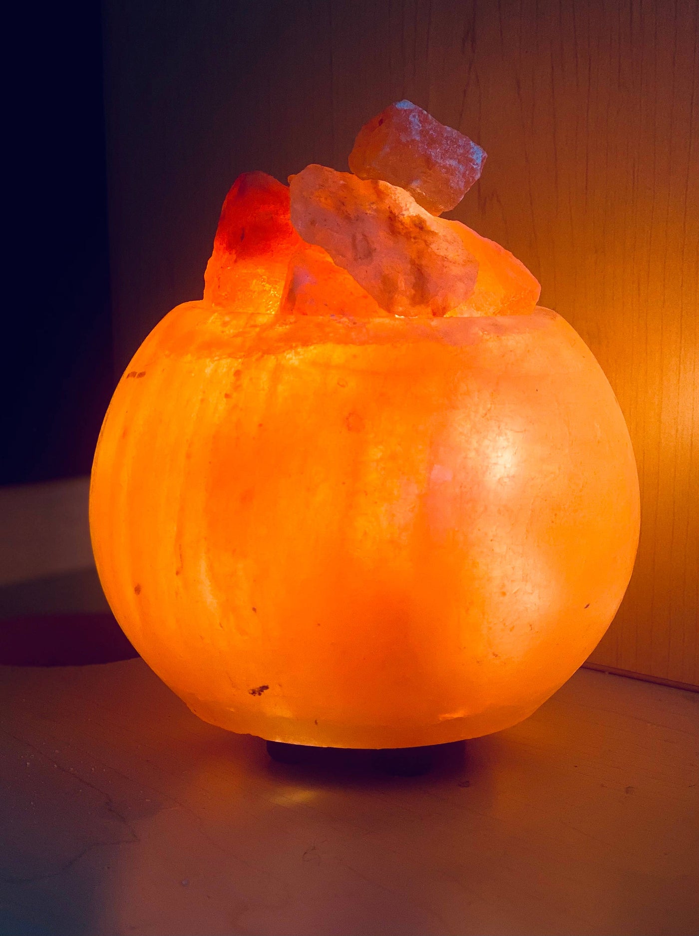 Pure Salt Bowl Aromatherapy Salt Lamp w/ Dimmer