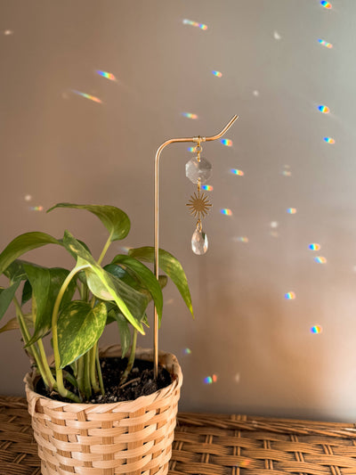 Plant Stake | Suncatcher & Sun Charm | Houseplant Decor