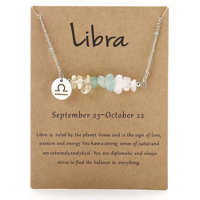 Crystal Stone Zodiac Necklaces