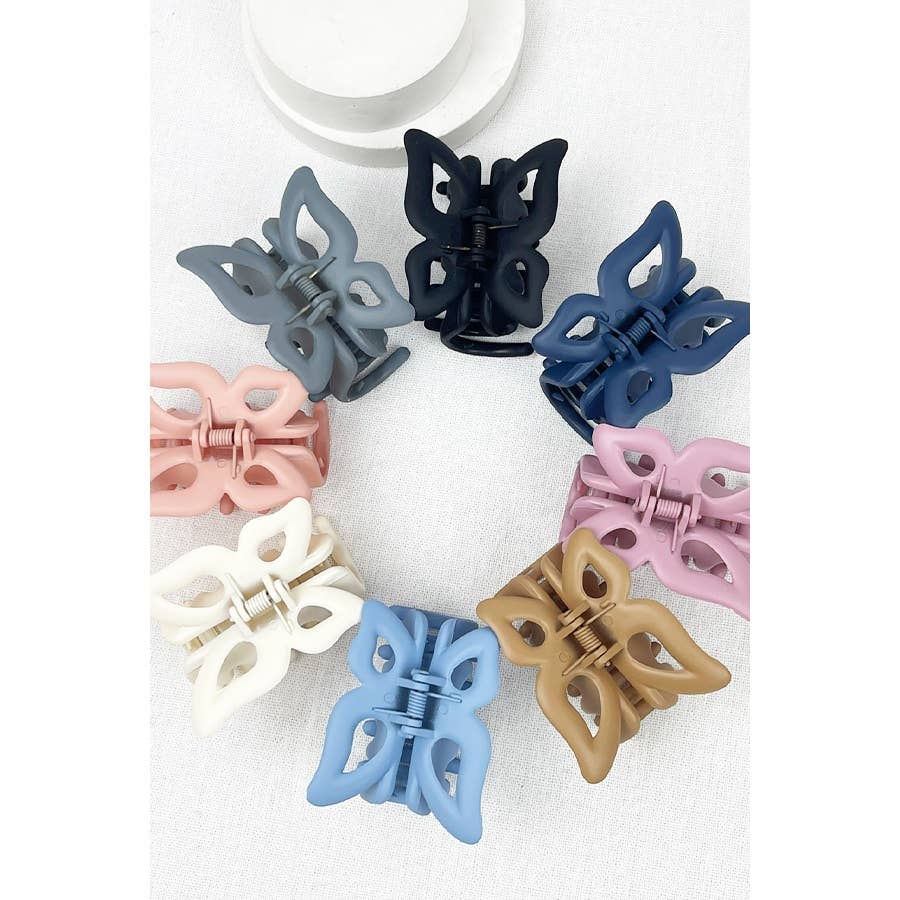 Matte Butterfly Hair Claw: MIX COLOR / ONE