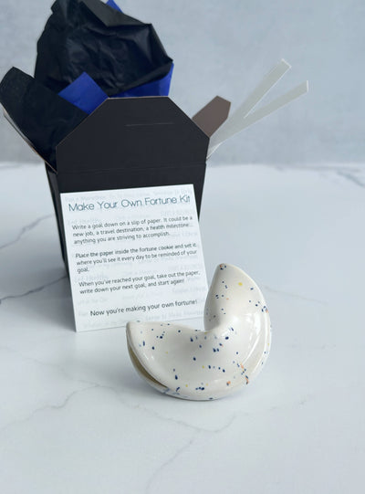 Speckled White Make Your Own Fortune Kit : Takeout Box