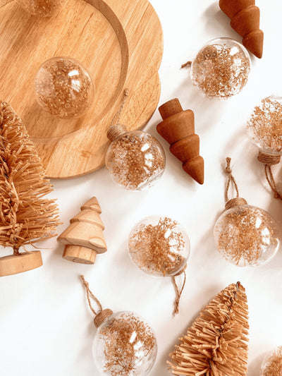 Dried Floral Ornament Bulb | Boho Christmas Tree Decor