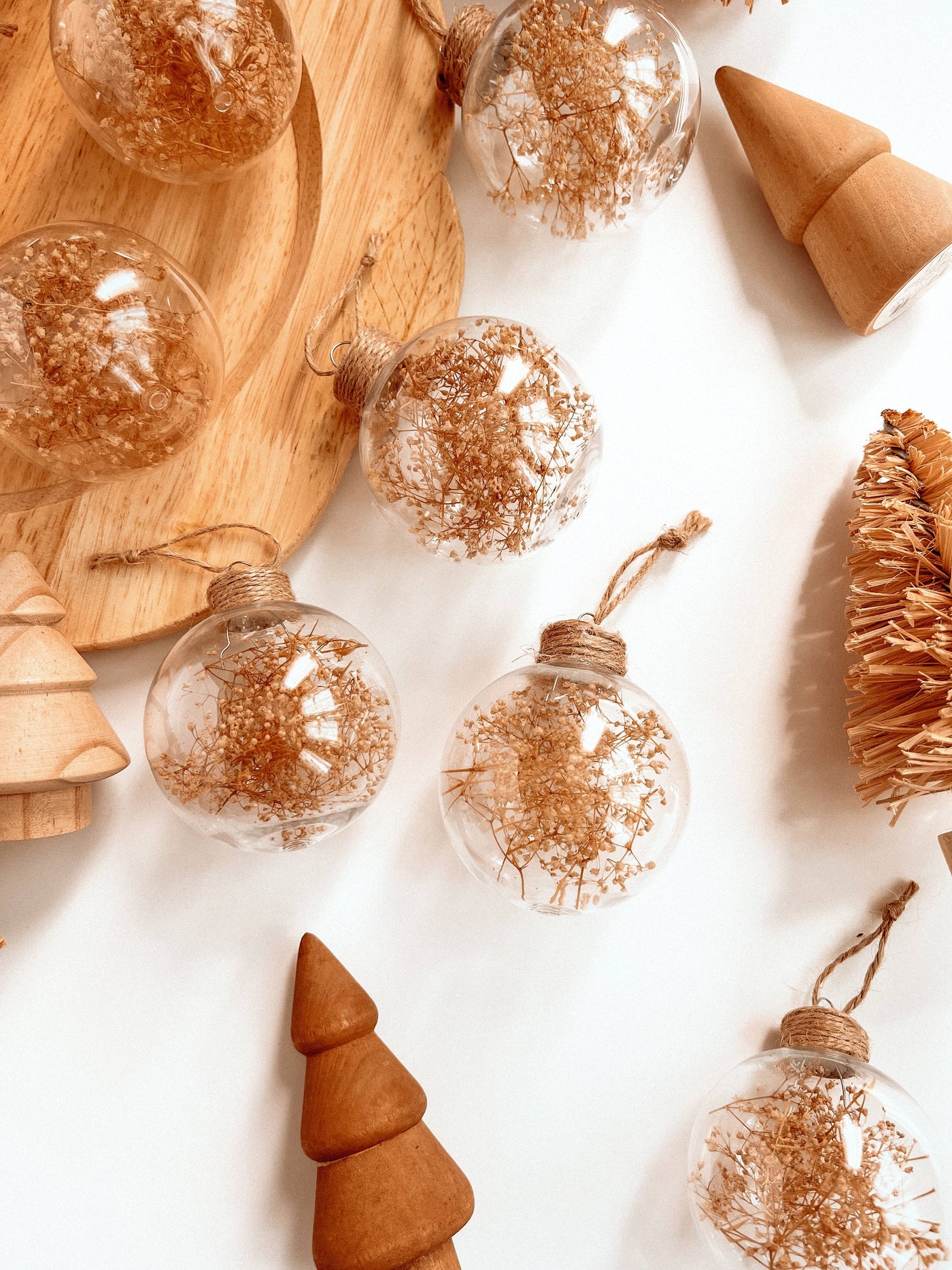 Dried Floral Ornament Bulb | Boho Christmas Tree Decor