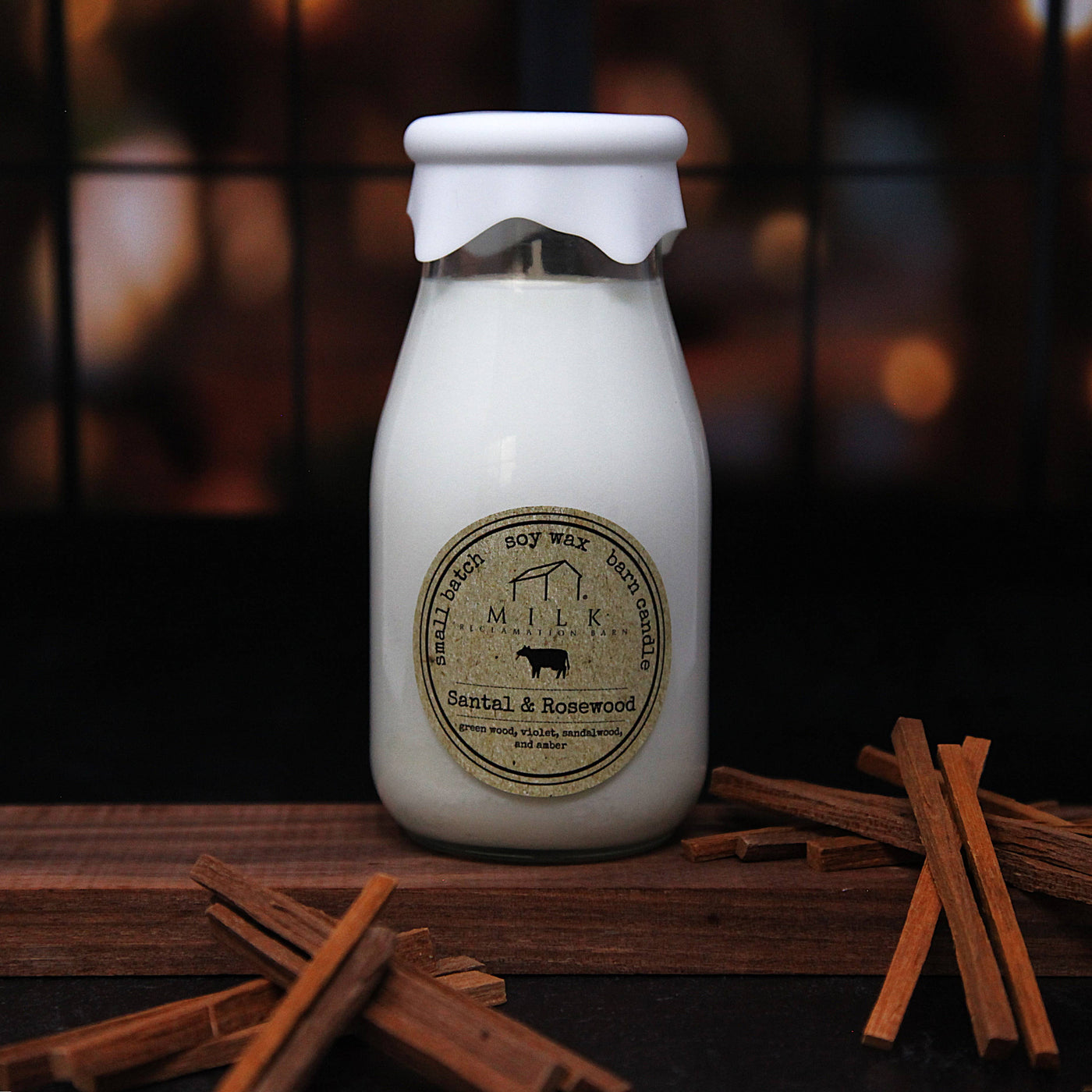 Milk Bottle Candle Santal & Rosewood