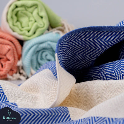 Herringbone Turkish Towel | Peshtemal: Purple