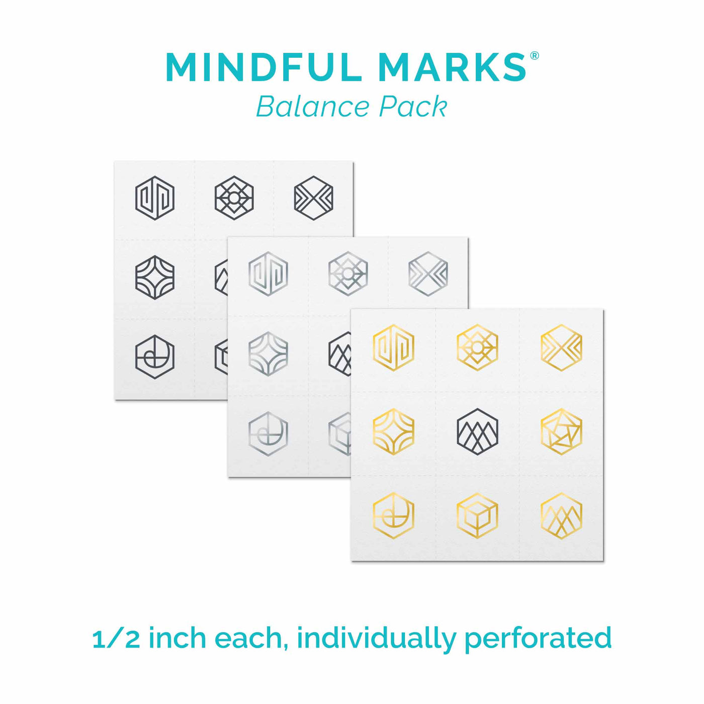 Mindful Marks Temporary Tattoos Multi Pack