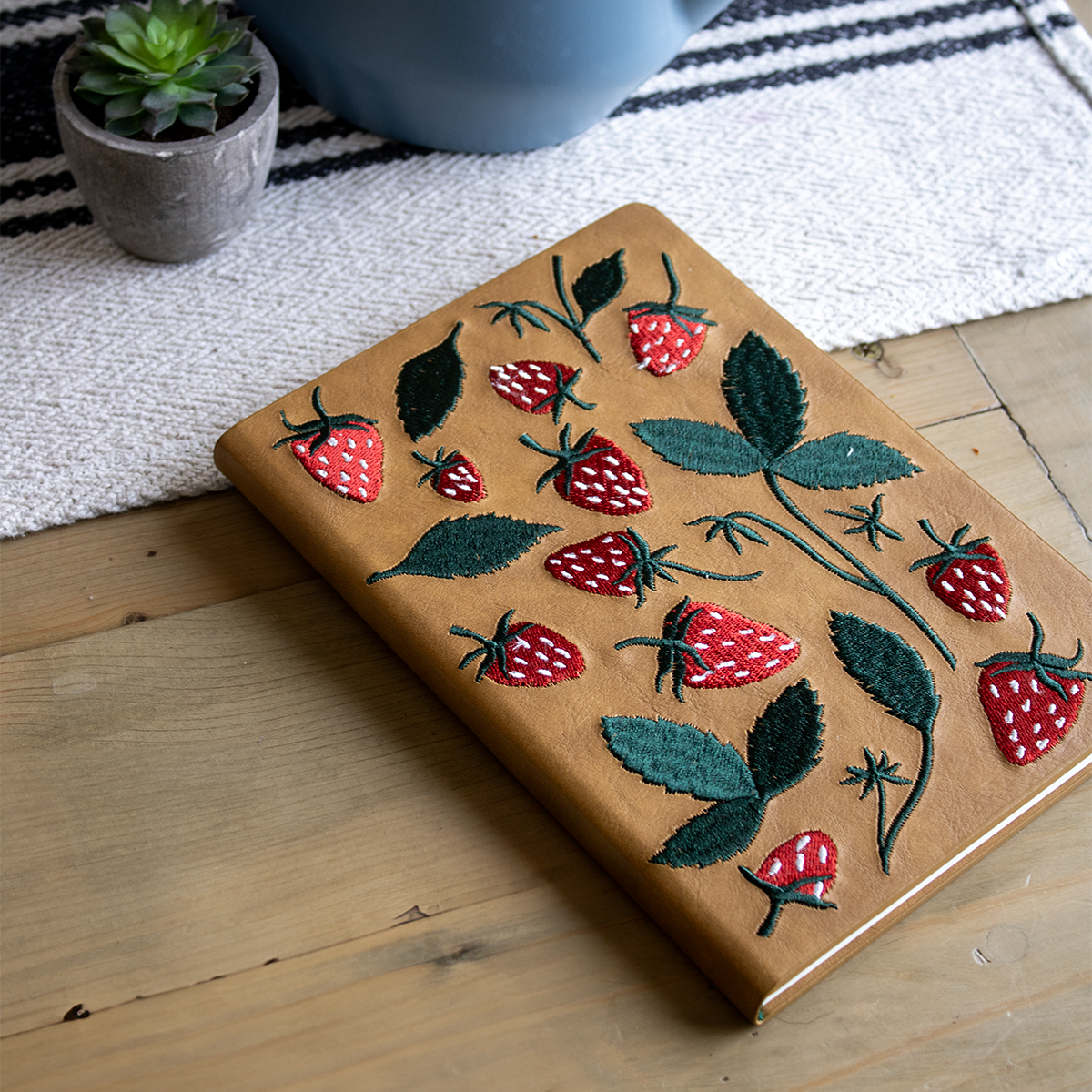 Berries Embroidered Journal Notebook