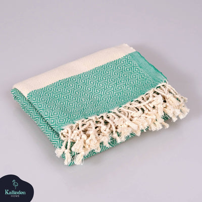 Turkish Towel | Peshtemal | Sand Resistant Beach Towel: Dark Green