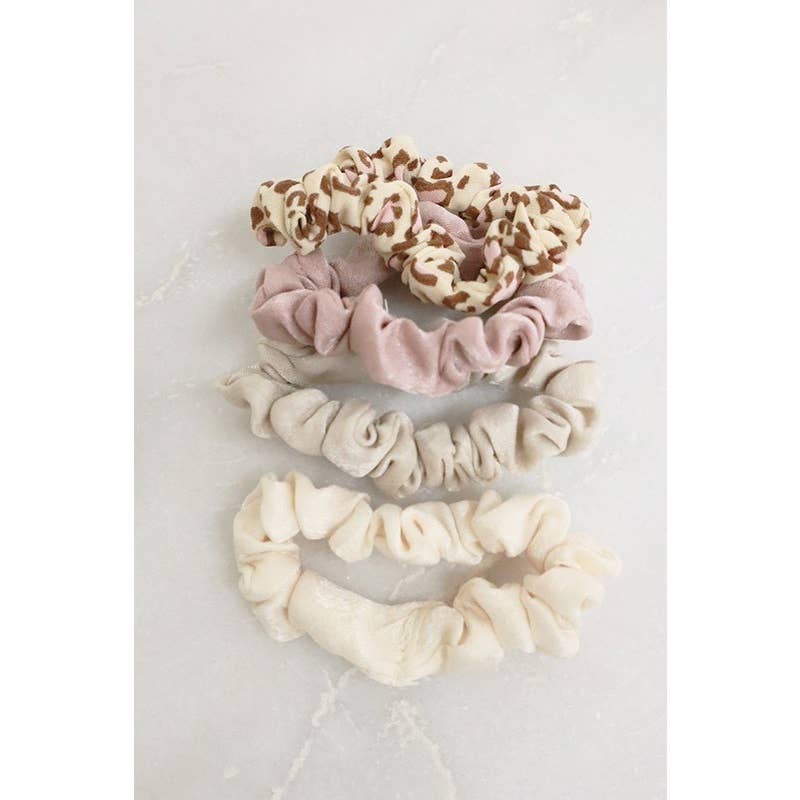 Leopard Scrunchie Set: MIX COLOR
