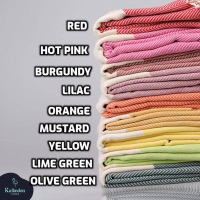 Herringbone Turkish Towel | Peshtemal: Red