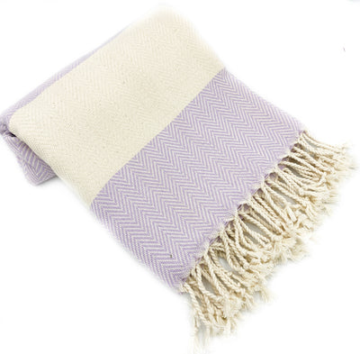 Herringbone Turkish Towel | Peshtemal: Purple