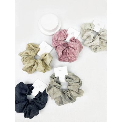 Acid Washed Pattern Large Scrunchie: MIX COLOR