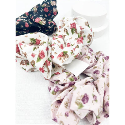 Soft Ditsy Floral Print Scrunchie: MIX COLOR