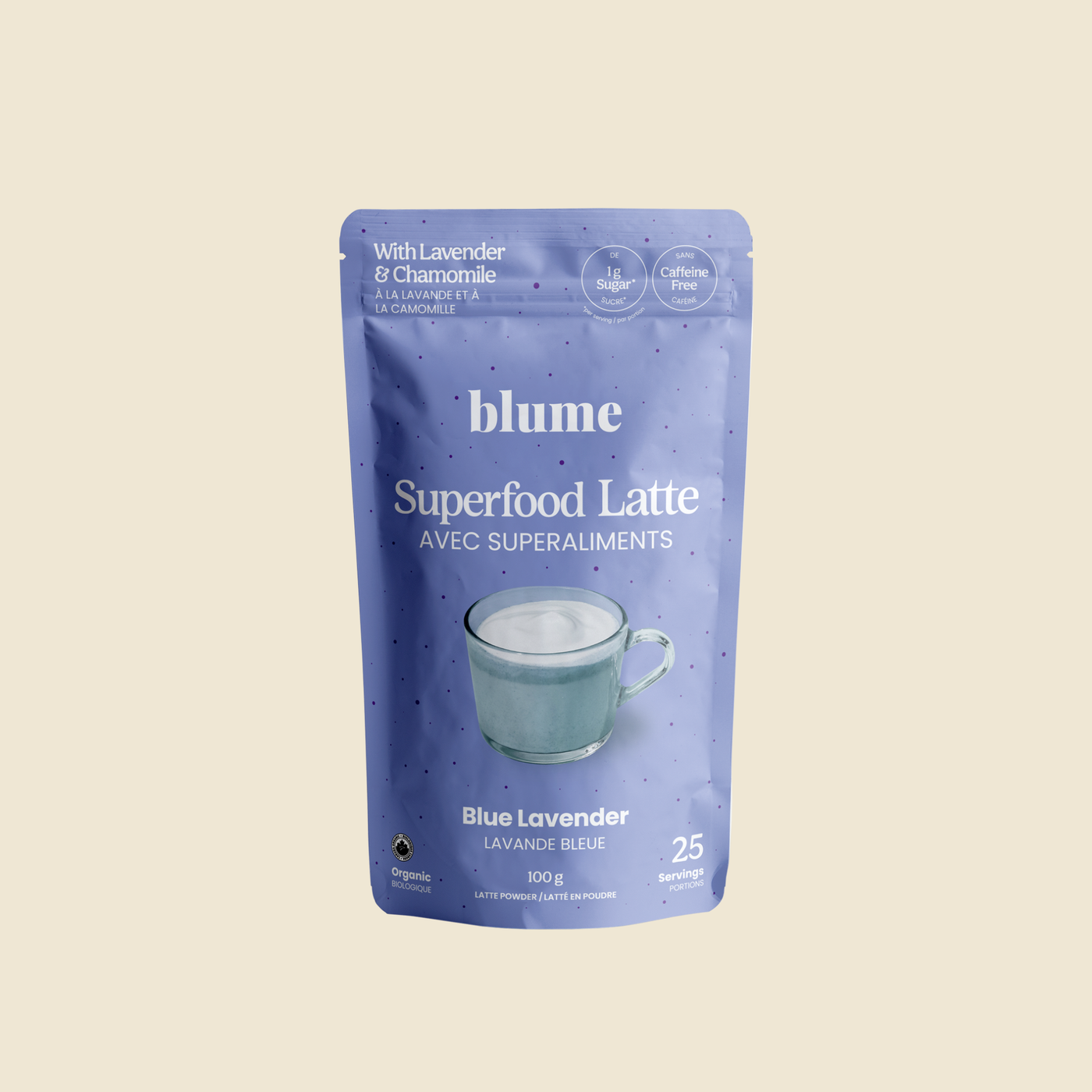 Superfood Latte Powder, Blue Lavender