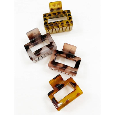 Medium Tortoise Shell Pattern Leopard Jaw Clips