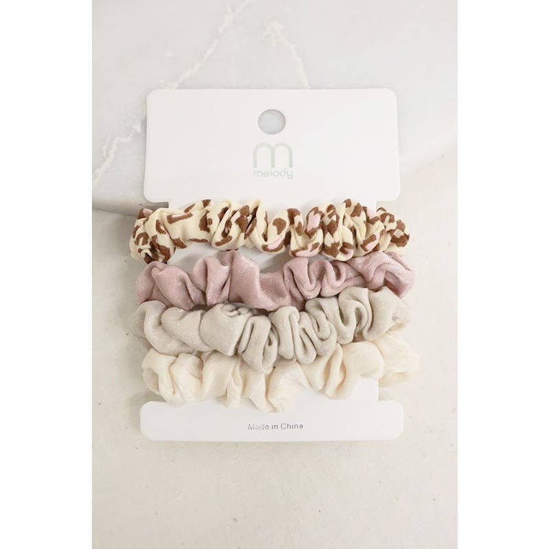Leopard Scrunchie Set: MIX COLOR