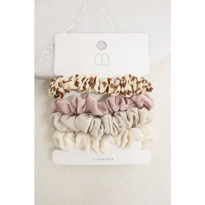 Leopard Scrunchie Set: MIX COLOR