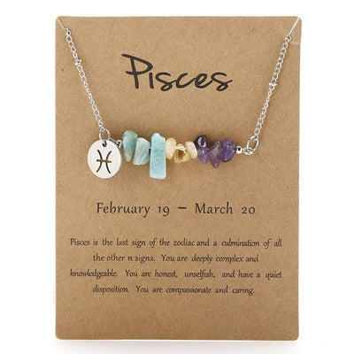 Crystal Stone Zodiac Necklaces