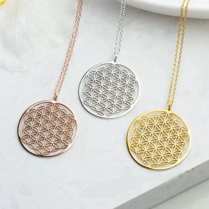 Stainless Steel Flower of Life Necklace