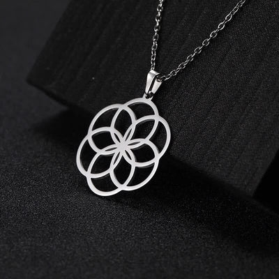 Stainless Steel Seed of Life Necklace