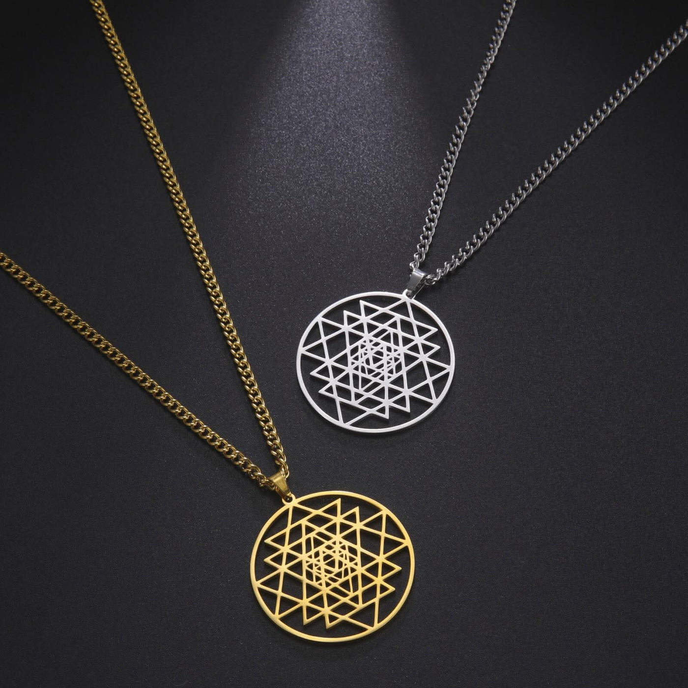 Stainless Steel Sri Yantra Necklace