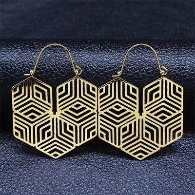 Stainless Steel Geometric Boho Earrings