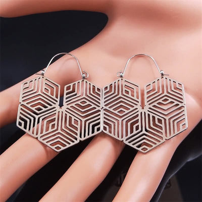 Stainless Steel Geometric Boho Earrings