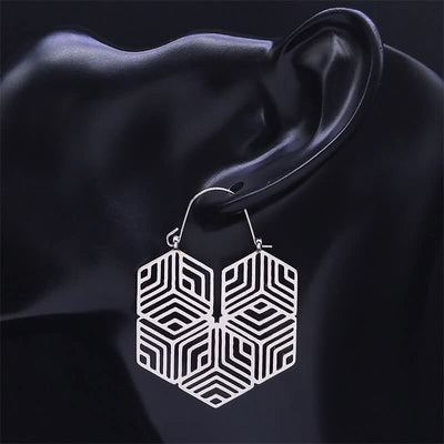 Stainless Steel Geometric Boho Earrings