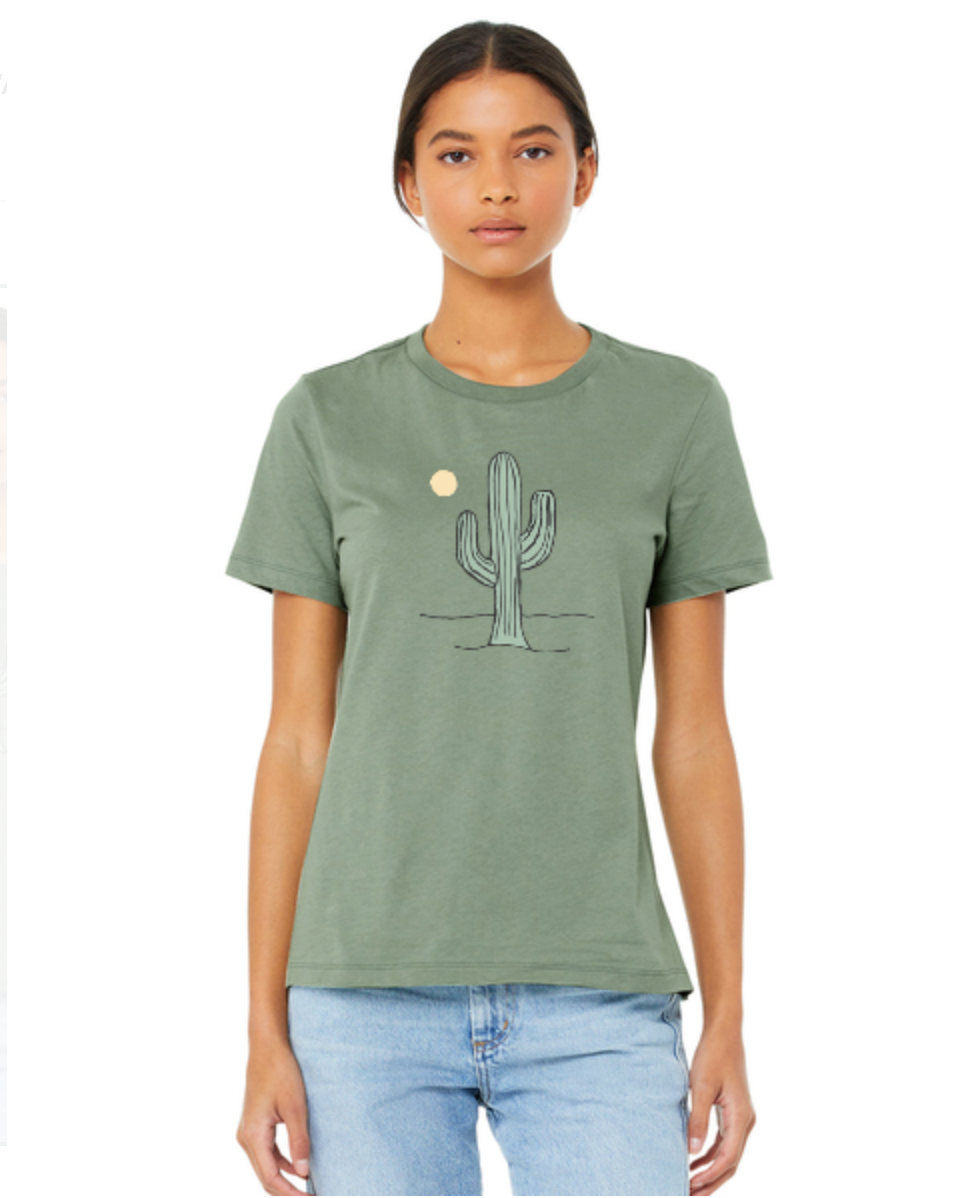 The Iron Cactus Women's Crew Neck T-Shirt Olive
